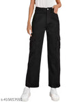 All black denim jeans 4 pockets for girls