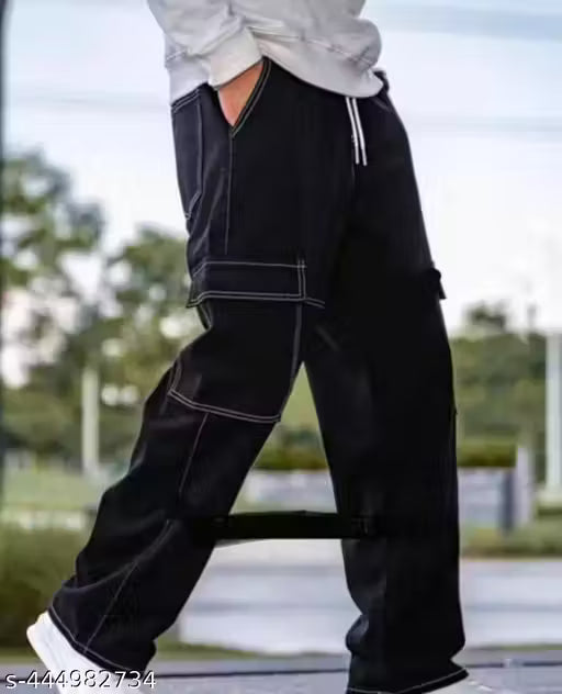 boys denim teens cargo.-Casual Black Baggy Denim Jeans-Casual Teen CARGO