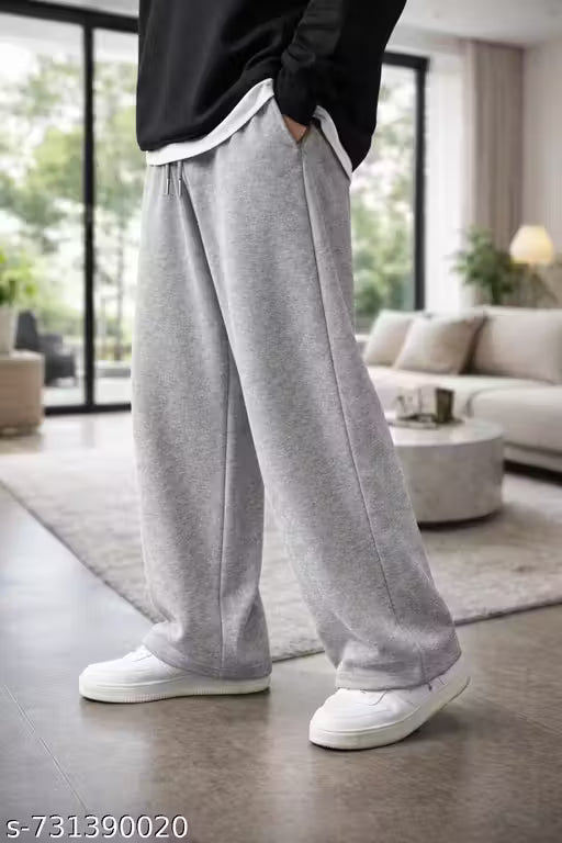 Vownz Men's Comfortable Lower/ Trouser–Loose Fit Polycotton with Elastic Waistband & Pockets
