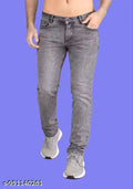 MEN SOLID REGULAR JEANS