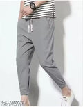 Men's Crop Casual Trackpant Dark Grey