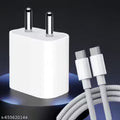 20W USB-C PD Fast Charging Adapter with Type-C to Type-C 1M Braided Cable | For iPhone 15 Series, iPad Pro / Air / Mini, MacBook Air