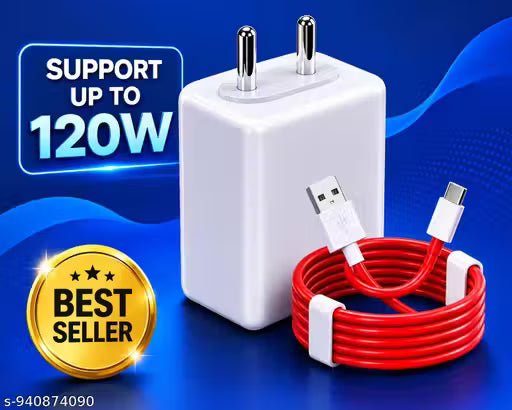 ZOTIC Ultra-Fast Charger Compatible upto 120-Watt, Fast Charging Mobile Charger, Compatible With Supports Supervooc, VOOC, Warp, Dash, SuperDart & Fast Charging Tech