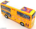 HIR TOYS Medium Size Double Decker Plastic Bus Friction Toy for Boys and Girls (Multicolor, Pack of: 1)Educational Toys