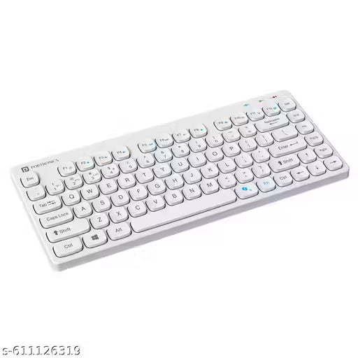 Portronics Bubble Multimedia Wireless Keyboard 2.4 GHz & Bluetooth 5.0 Connectivity, Noiseless Experience,