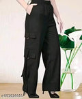 High-Waisted Polyester Pants for Women – Comfortable, Breathable & Easy Care