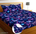 320 TC Fitted Elastic Bedsheet with 2 Pillow Covers All Aound Elastic Fitted Double Bedsheet with 2 Pillow Covers-72x78x6x7 Inches-Fitted Bedsheet