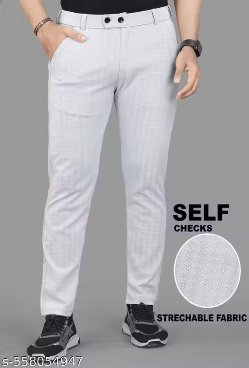 Men Regular fit expandable waist size office wear and party wear light weight low price trouser or pant