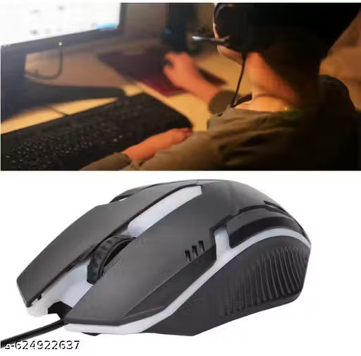 RGB Wired Gaming Mouse,1600 DPI Ergonomic USB Gaming Mouse,RGB PC Gaming Mice,Plug and Play for PC,Computer,Laptop,Compatible with Windows