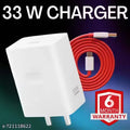 33 Watt 3A Fast Charging Mobile Charger R-E-E-L M-E Charger With Red Detachable Cable Supports Supervooc,