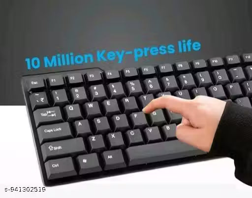 USB Wired Keyboard for PC Laptop | Full Size Ergonomic Keyboard | Smooth Typing & Plug and Play Keyboard for Office, Home & Study