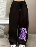 trouser for women | baggy lower| winter wear | lower for women| unisex lower| grey and black combo lower| printed trouser|