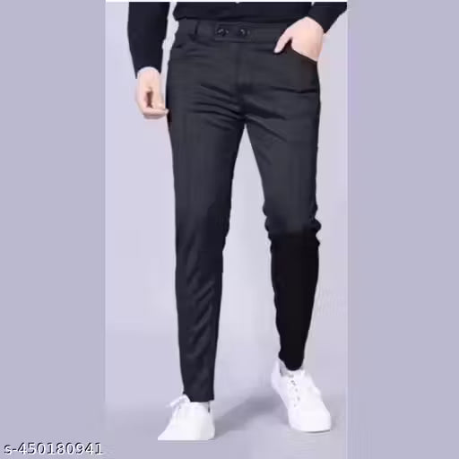 AMANHACSTAR High-Rise Tapered Trousers with Hidden Elastic Waistband for Flattering Silhouette