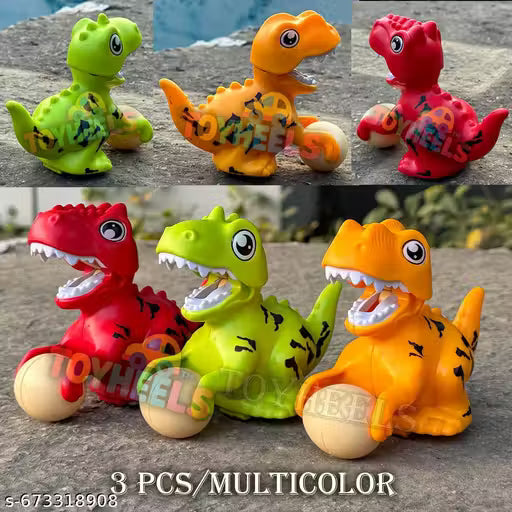 NAME: TOYHEELS TM Press N aGo Dino is a colorful press-and-ago dinosaur toy set that zooms forward when kids press its head,