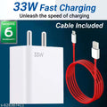 33 Watt Mobile Charger, 3A Fast Charger With Detachable Cable Supports Supervooc