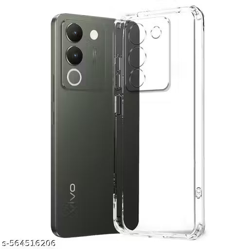 Back Cover Case for VIVO Y200 5G | Best Camera Protection | Slim Soft Back Cover (Transparent)