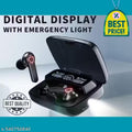 M19 Latest New Trending HD LED Display Earphone Sports Waterproof Stereo Bluetooth Headset (Black, True Wireless Earbuds Airpod Earphone Bluetooth Nackband tws