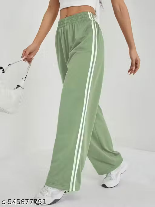 Women Trousers Light Green