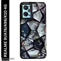 Accesories Legacy Back Cover Case For Realme 9i 4G / Oppo K10 4G / Oppo A76 ( Dual Design Glitter Sparkle and Detachable Diamond Print Case | Soft and Flexible - Black)