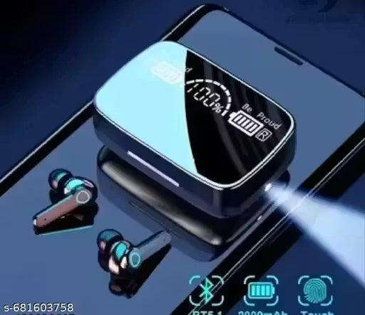 M19 Wireless Earbuds TWS 5.1 Large Screen Dual LED Digital Display Touch Bluetooth Headphones Mini Compact Portable Sports Waterproof in Ear Earphones@