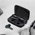 M 19 TWS Bluetooth 5.0 Wireless In Ear Earbuds Touch Waterproof LED Digital Display Bluetooth Headset (Black, True Wireless)