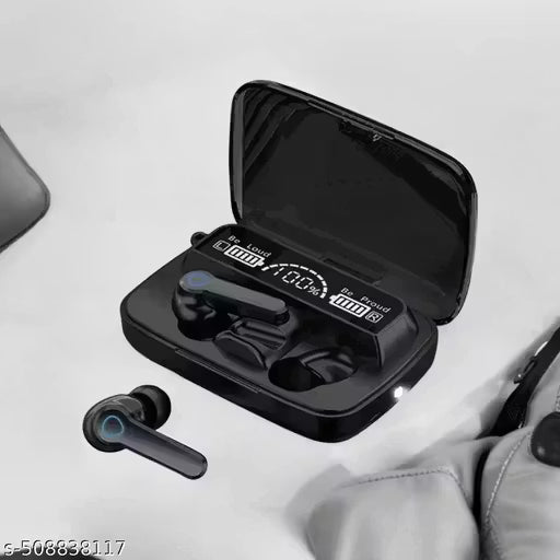 M 19 TWS Bluetooth 5.0 Wireless In Ear Earbuds Touch Waterproof LED Digital Display Bluetooth Headset (Black, True Wireless)
