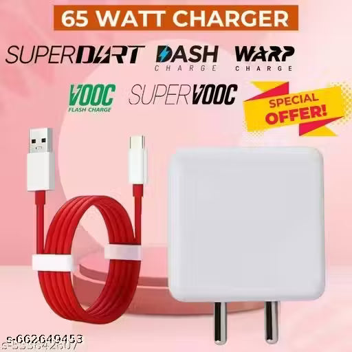 65 Watt 33 Watt fast mobile charger supervooc with 1 meter cable charger All your phones