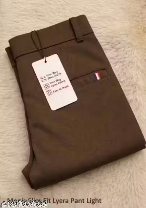 Men Regular fit Formal Stretchable with Expandable Waist daily wear low price skin friendly trouser or formal pant