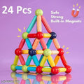 Pixel Toys 24 Pcs Magnetic Sticks Stacking Building Blocks Toy for Kids | Preschool Educational Sensory, Learning & Development Magnetic Sticks