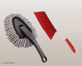Mini Microfiber Car Duster with Carpet Cleaning Brush | Small Microfiber Feather Brush with Handle | Car Brush Duster for Car Cleaning Dusting | Fan Cleaning carpet/car duster (Pack of 2)
