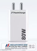 80W Fast Charger with Type C Cable Mobile Charger Fast Charging Adapter USB Charger for Android Smartphone Quick Charge Power Supply with Data Cable Super Fast Charging Kitf