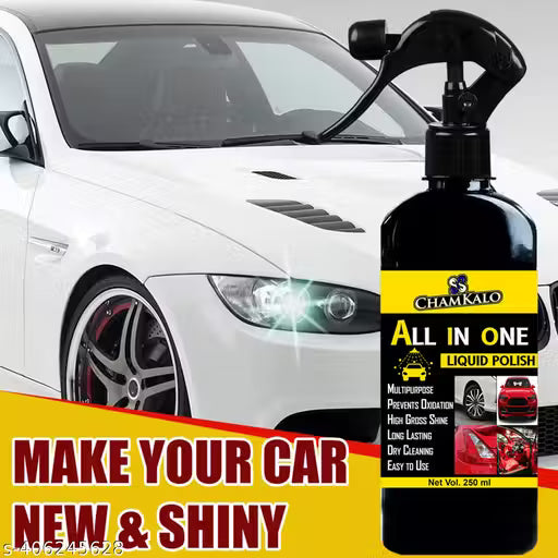 Chamkalo All In One Liquid Polish ,Car Polish , Dashboard Polish , Body Polish / Bike Polish , Interior Polish , High Gloss ,Long Lasting ,Spray Polish (250 ml)
