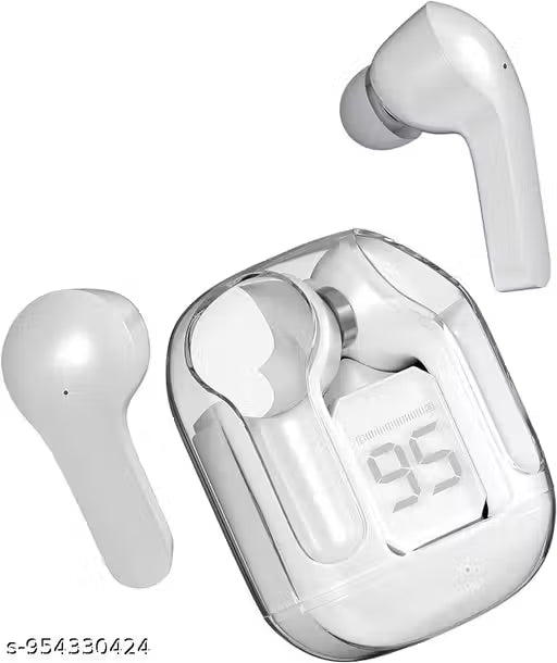 Ultrapods TWS Earbud Transparent Design, 30 Hrs Playtime with Fast 30 Hrs Playtime with Fast Charging Bluetooth 5.313mm HD BASS Drivers (White)
