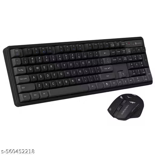 Portronics Key9 Combo Wireless Keyboard and Mouse Set with Ergonomic Mouse, Multimedia Function Hotkeys, USB Receiver, Adjustable DPI,