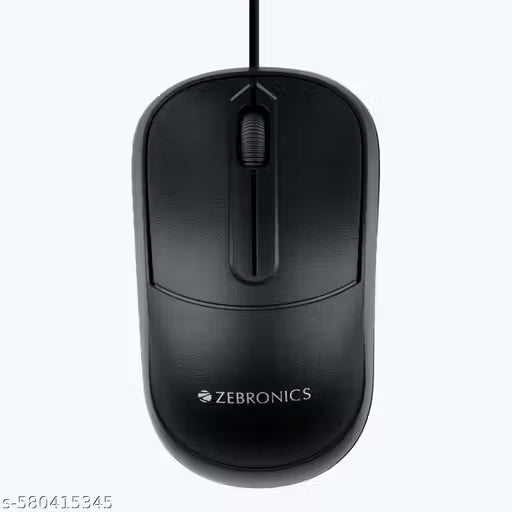 ZEBRONICS Zeb-Comfort,Accurate optical sensor,Ergonomic design Wired Ambidextrous Mechanical Mouse (USB 2.0, Black)