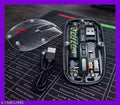 SKYVILLA Rechargeable Transparent Wireless Mouse with Silent Click Buttons, 2.4G Long Range Connection & Ergonomic Design