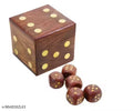 Wooden Dice / Paper Dice / Game Dice / Cube Set For Ludo 1 big dice And 5 Small Dice / Useful For Board Games / Playing For Snakes And Ladder Ludo / Casino Ludo