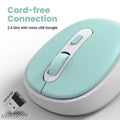 Portronics Toad 27 Wireless Mouse, Silent Buttons, 2.4 GHz with USB Nano Dongle for PC/Mac/Laptop, 1200 DPI Optical Tracking,