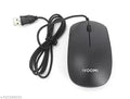 iVoomi Bold Stylish USB Wired Mouse | High-Precision Optical Sensor | Plug & Play | Comfortable Grip