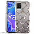 Vivo Y21 Back Cover || Covermafia Glitter Back Case Cover for Vivo Y21(Silver)