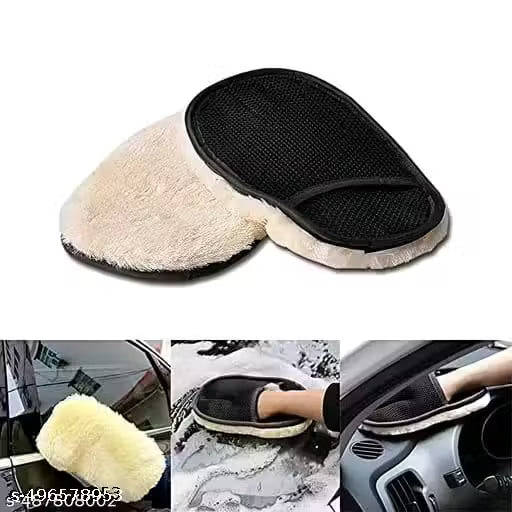 MultI Car Cleaning Glove | Cleaning Supplies dust Cleaner | Car wash Microfiber Cleaner Gloves | Car & Bike Cleaning Glove Hand Duster Accessories (1 Pcs)