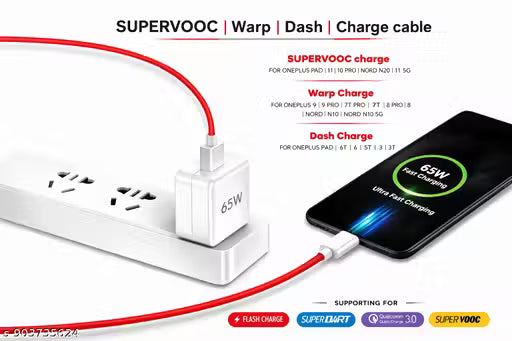 65W Fast Charger with Type-C Cable Included