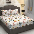 Hiyanshi Home Furnishing® Elastic Fitted Bedsheet King Size 72x78 Inches with 2 Jumbo Pillow Covers