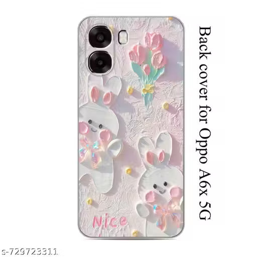 Oppo A6X 5G Back Cover Printed Silicone Stylish Soft Case