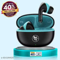 FARISHTAY Gaming TWS Earbuds | Low Latency | Dual Mic | LED Charging Case6 Bluetooth Gaming Headset (Purple, True Wireless)