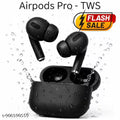 HD Mic Black Airbud Pro | TWS Bluetooth Earpods With Mic | BT 5.3 Chip | IPX5 Waterproof | True Wireless Earbuds | Fast Charging Case