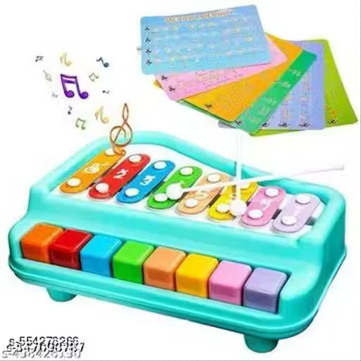 2 in 1 Baby Piano Xylophone Toy 8 Multicolored Key Keyboard Baby Kids Girls Boy