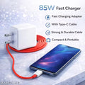 85W Fast Charging Mobile Charger with Type-C Cable | Super Fast Wall Adapter for Android Smartphones