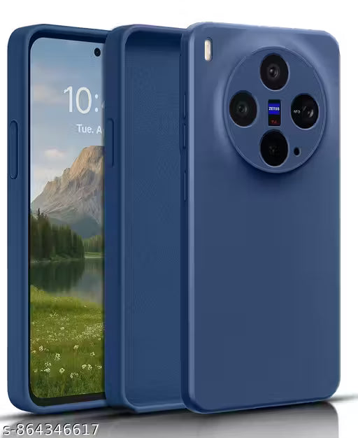 Trisha Creation Silicone Back Cover for Vivo X300 5G, Soft-Touch Phone Back Cover for Vivo X300 ( Blue )