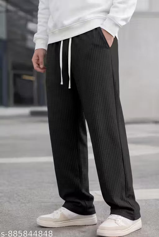 Men’s Textured Relaxed Fit Track Pants